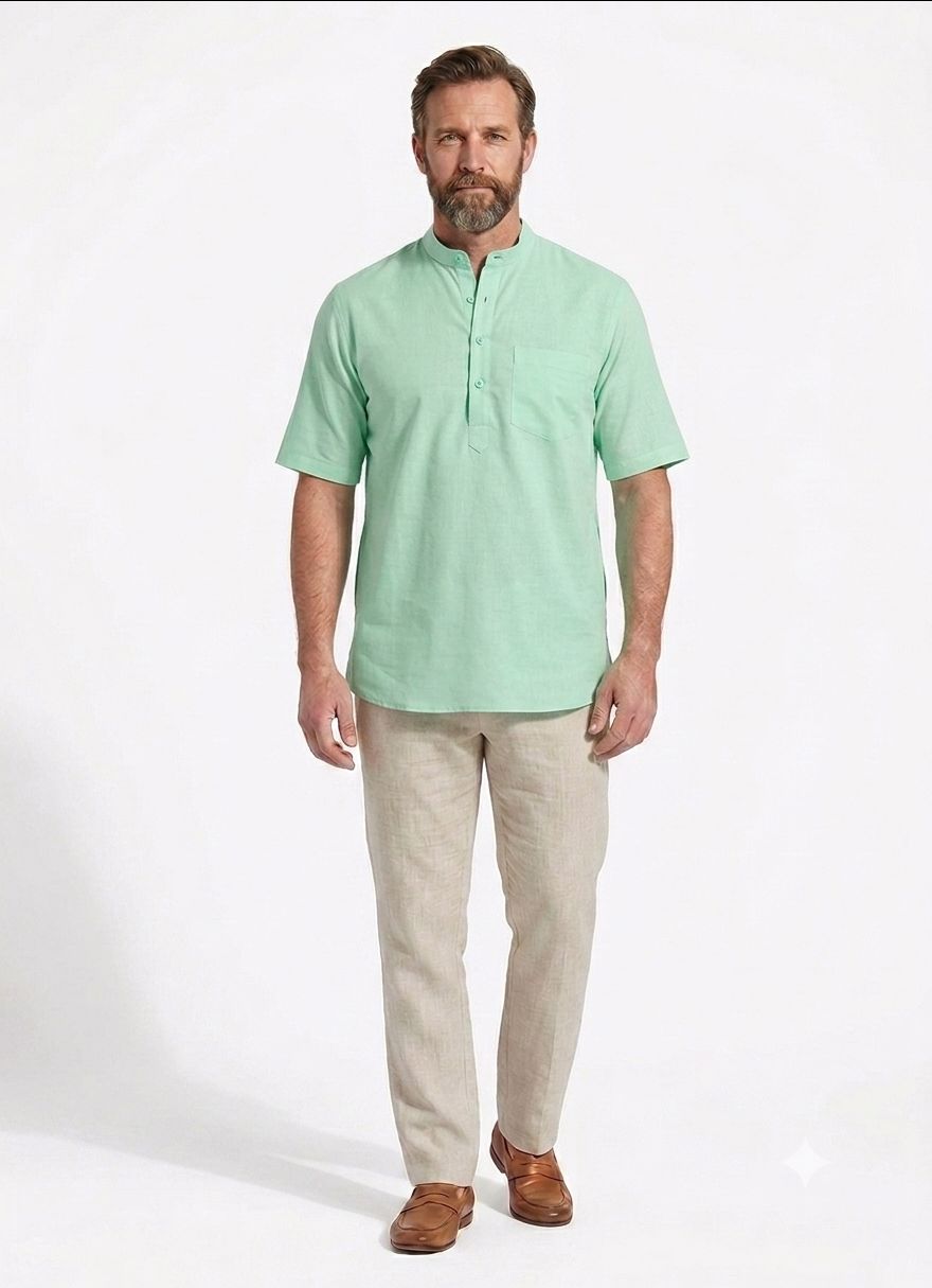 Men Half Sleeves Kurta view 5
