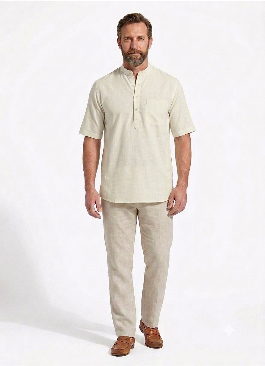 Men Half Sleeves Kurta view 4