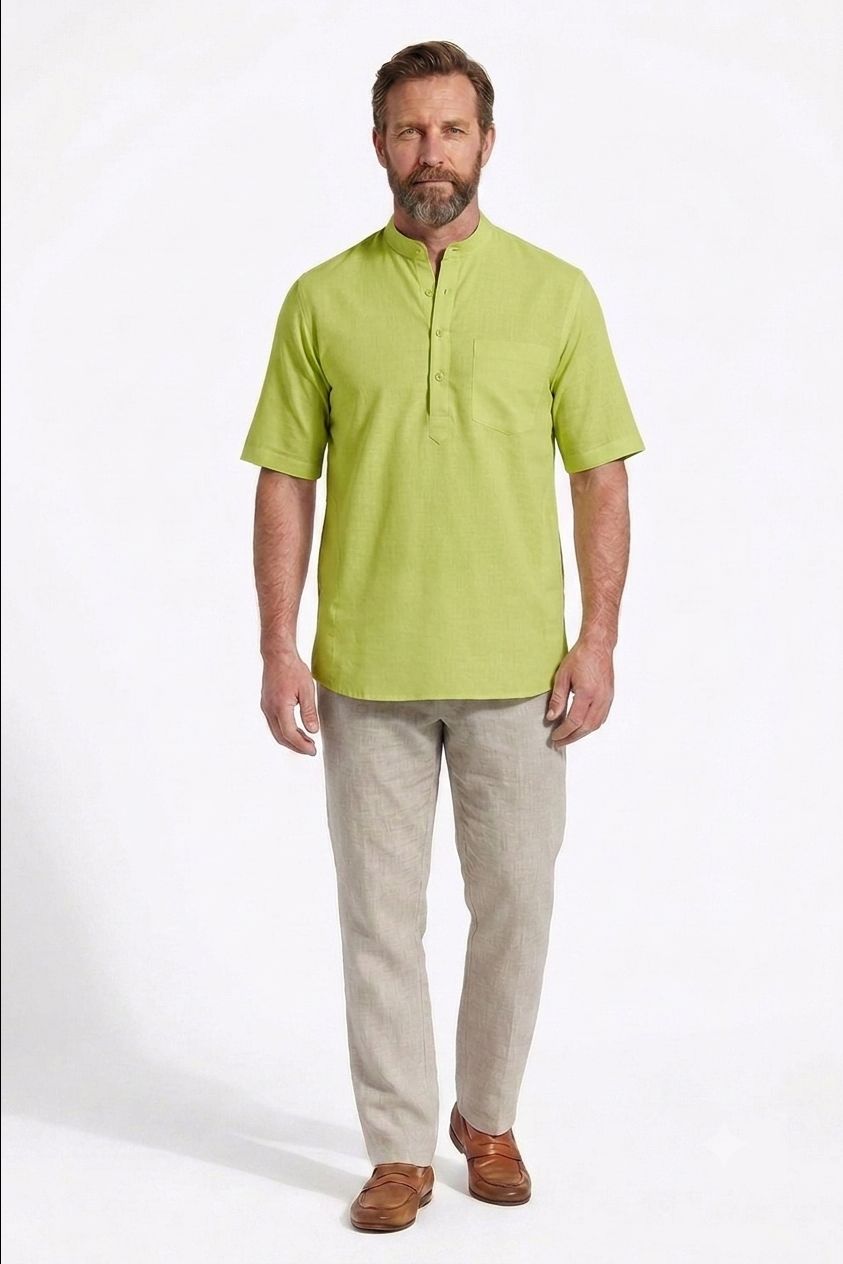 Men Half Sleeves Kurta view 2