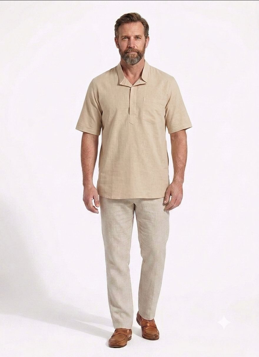 Men Half Sleeves Kurta view 3