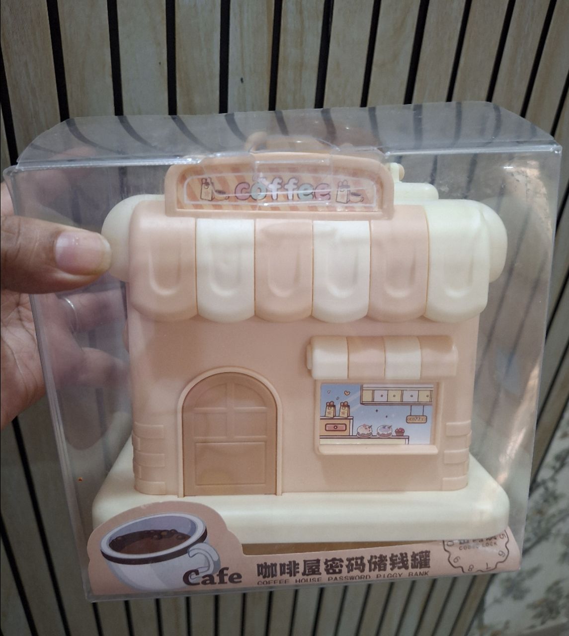Cafe Piggy Bank With Password Lock view 3
