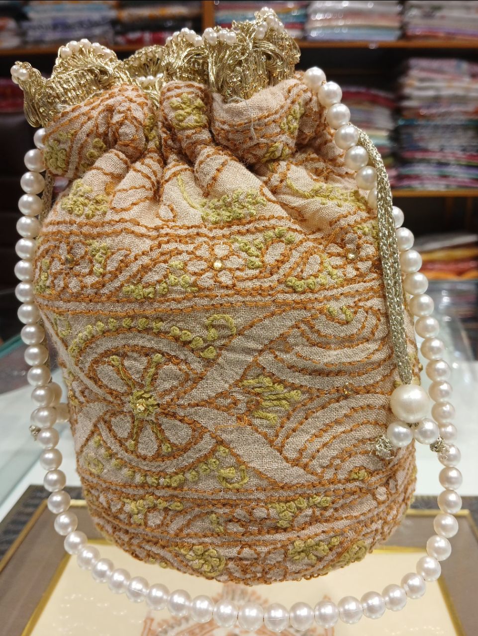 Chikankari Potli Bag by  Bel Boota view 2
