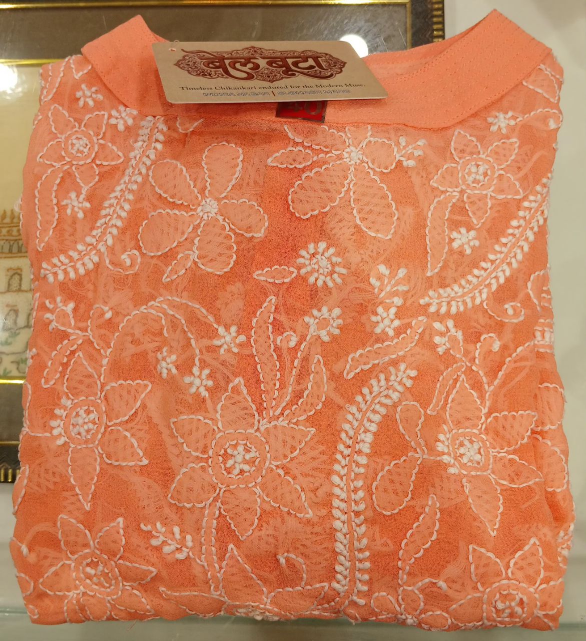 Chikankari Crop Top by Bel Boota view 4