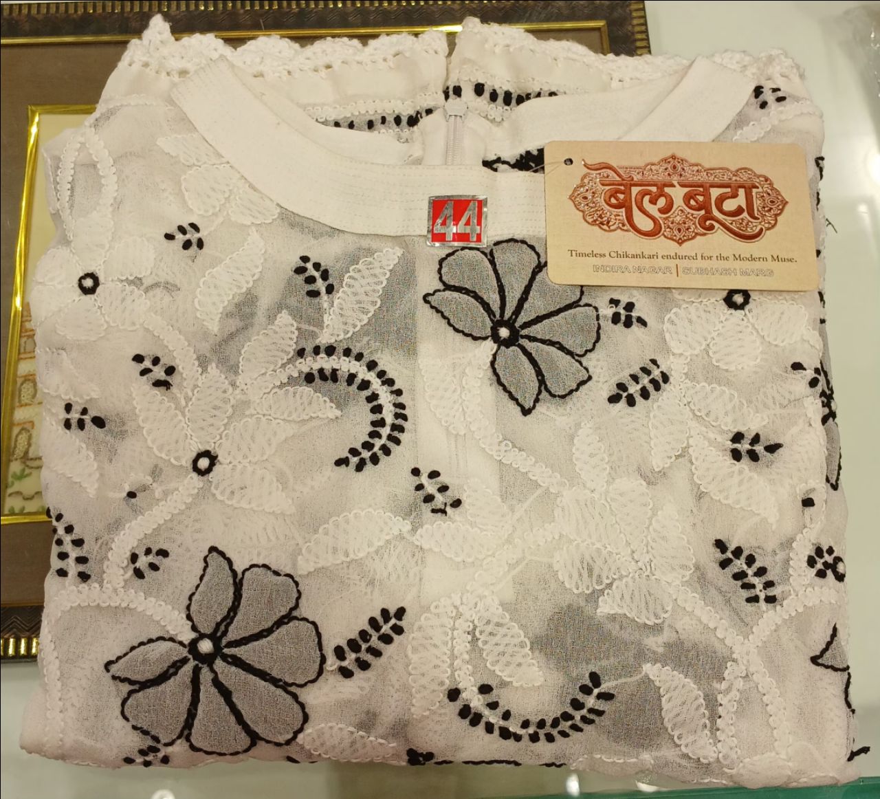Chikankari Crop Top by Bel Boota view 8