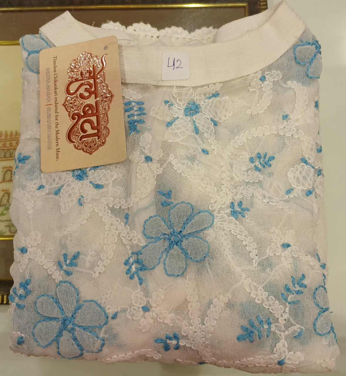 Chikankari Crop Top by Bel Boota view 7