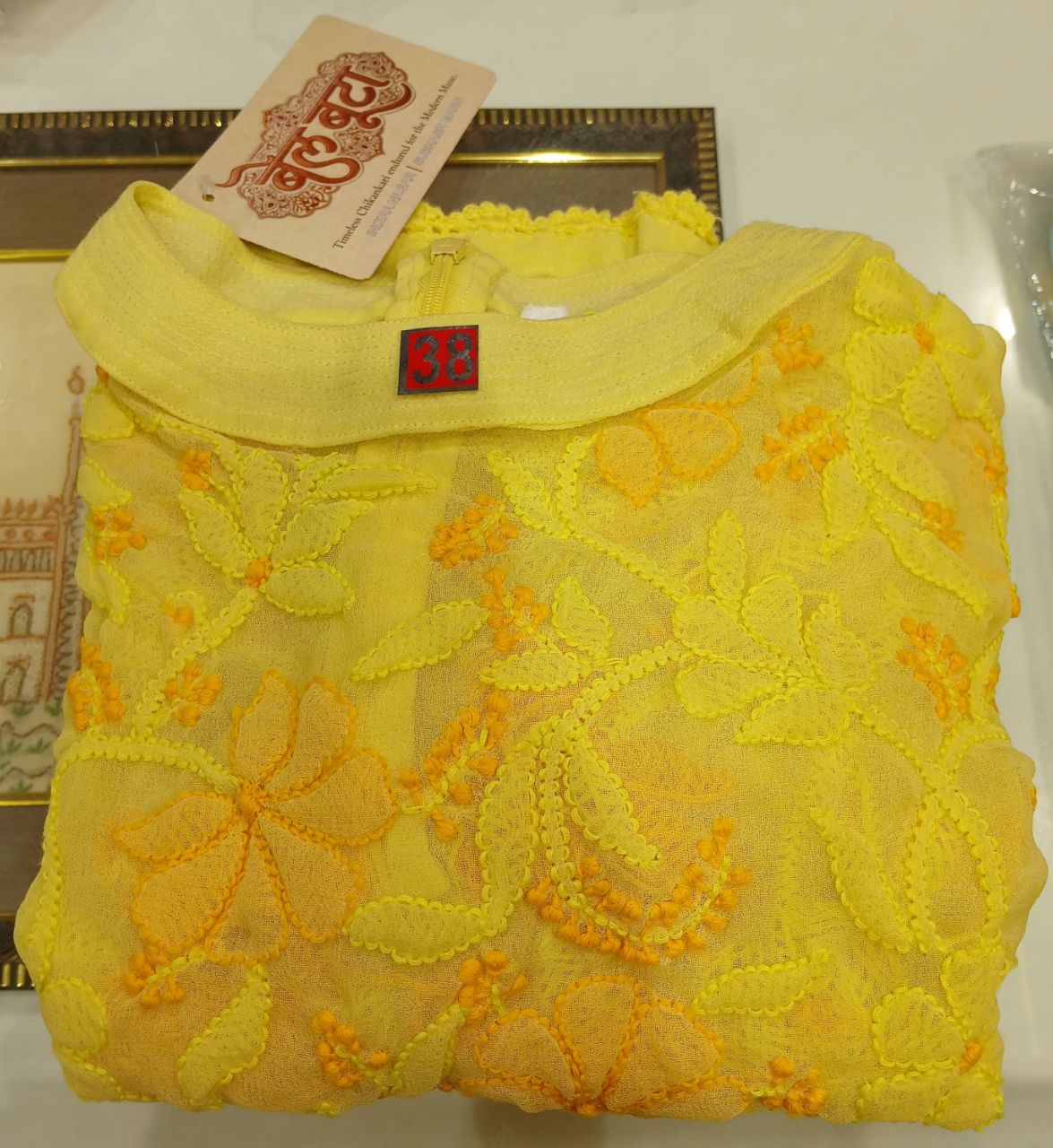 Chikankari Crop Top by Bel Boota view 5