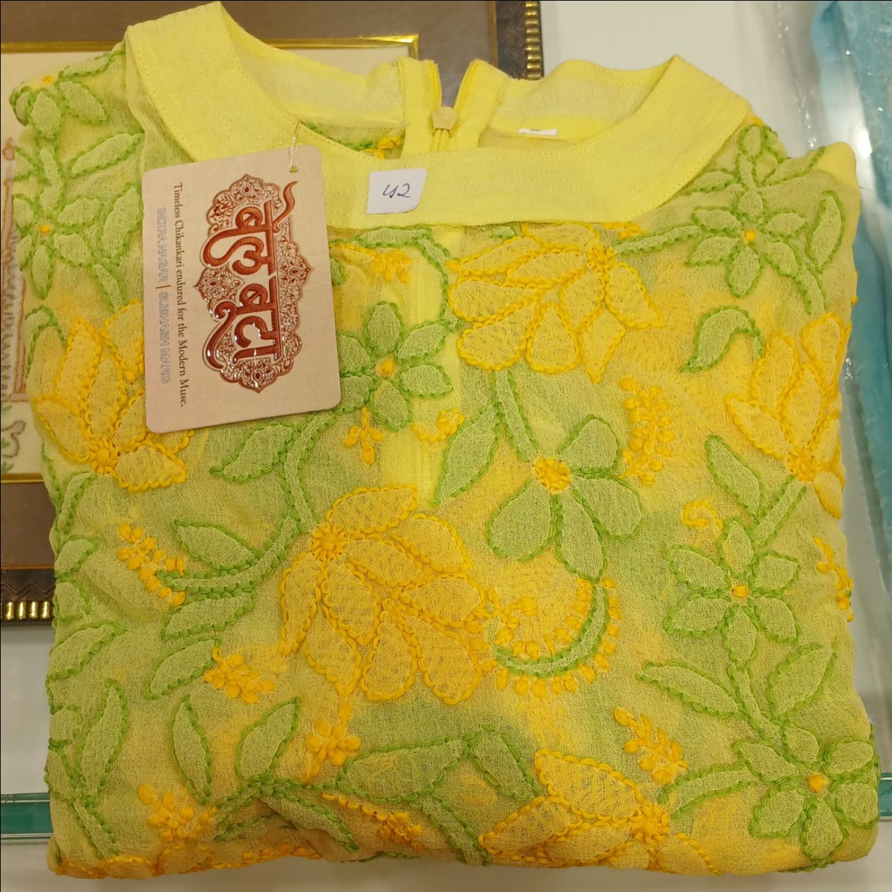 Chikankari Crop Top by Bel Boota view 6