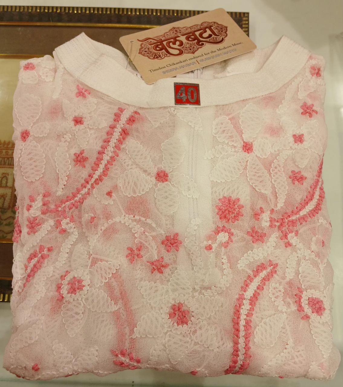Chikankari Crop Top by Bel Boota view 2