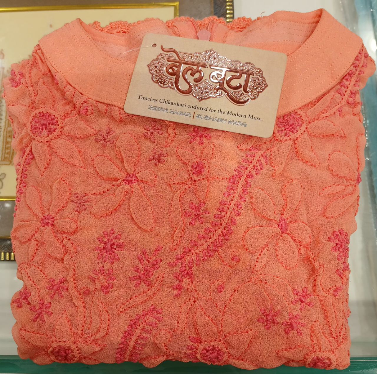 Chikankari Crop Top by Bel Boota view 3