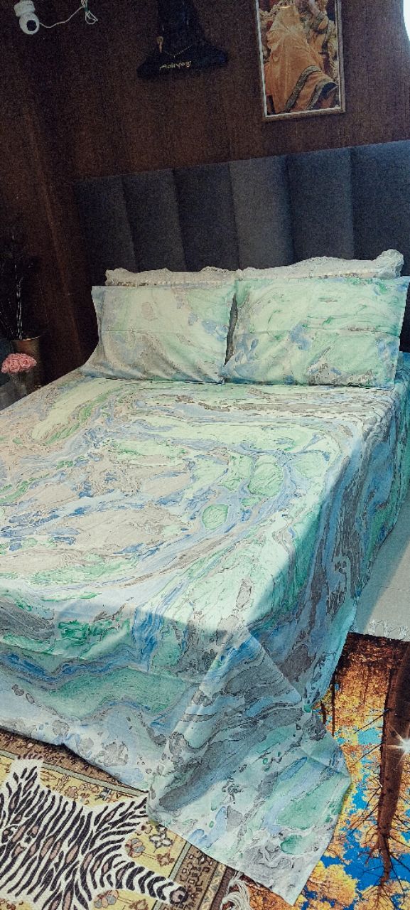 Marble Pattern Bed Cover Set