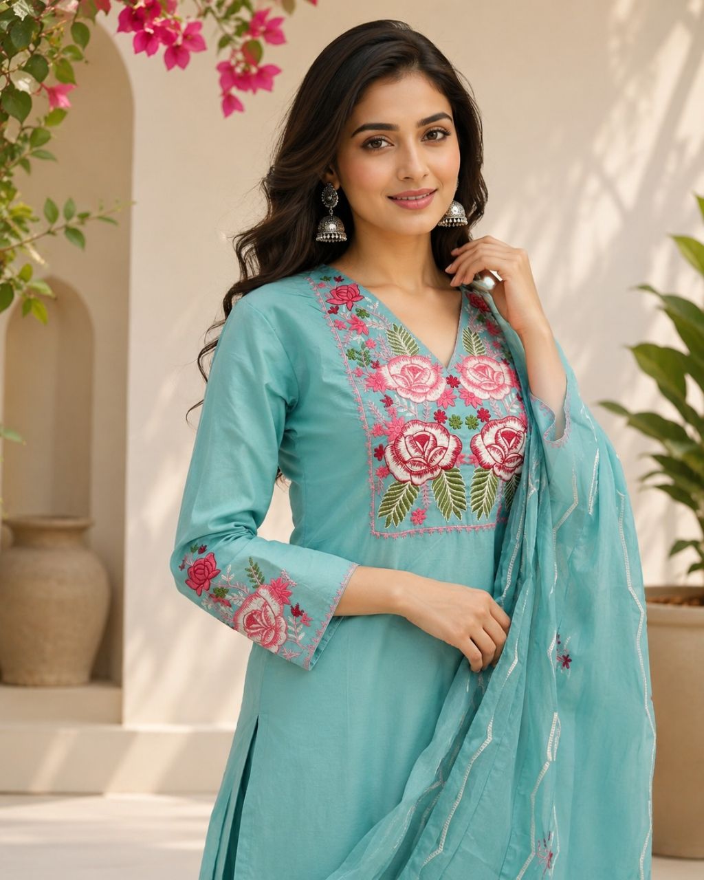 Elegant Embroidered Kurta