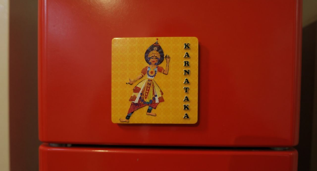 Karnataka Cultural Fridge Magnet 3.5/3.5" view 2