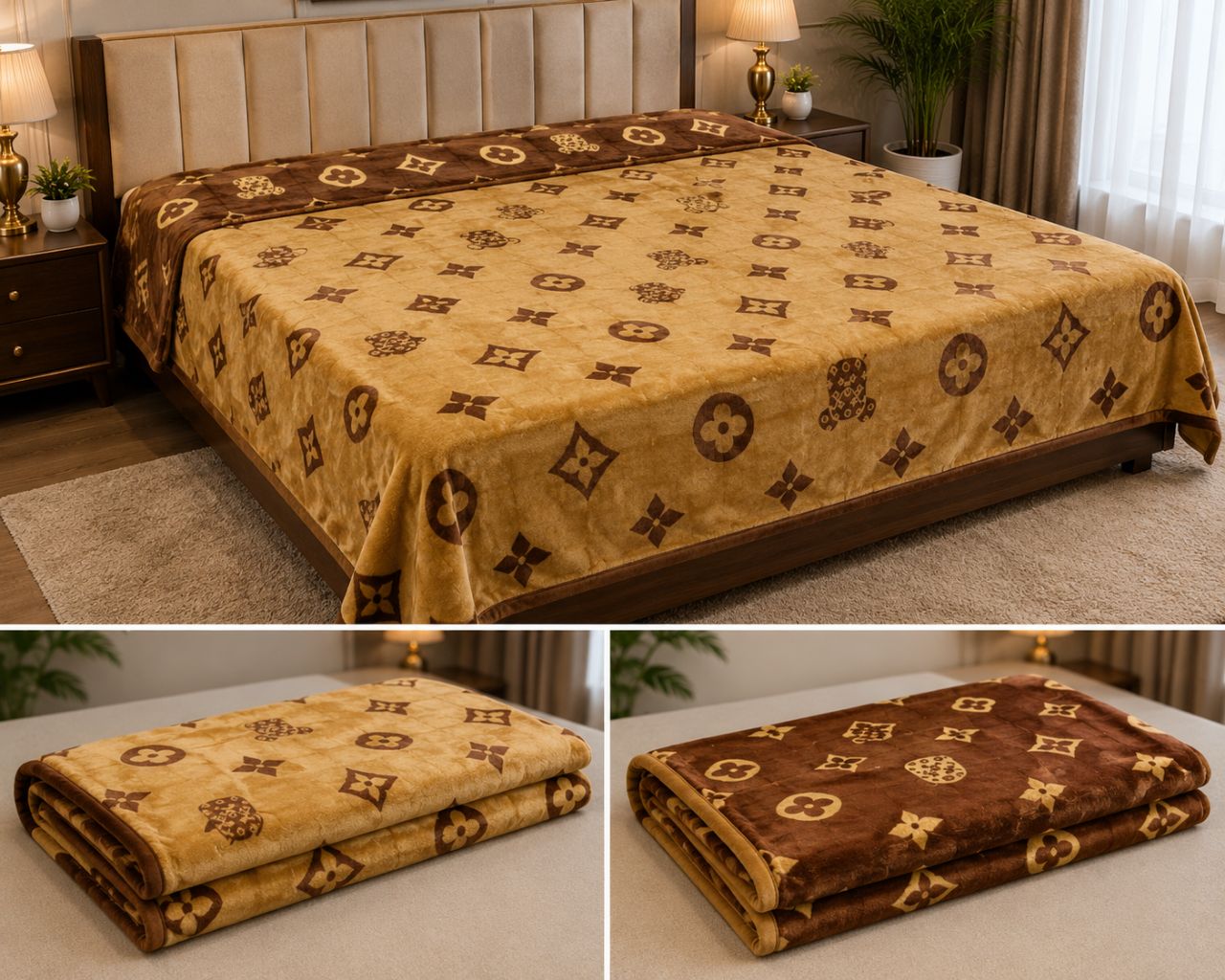 Reversible AC Double Bed Blanket – Premium Luxury Design view 5