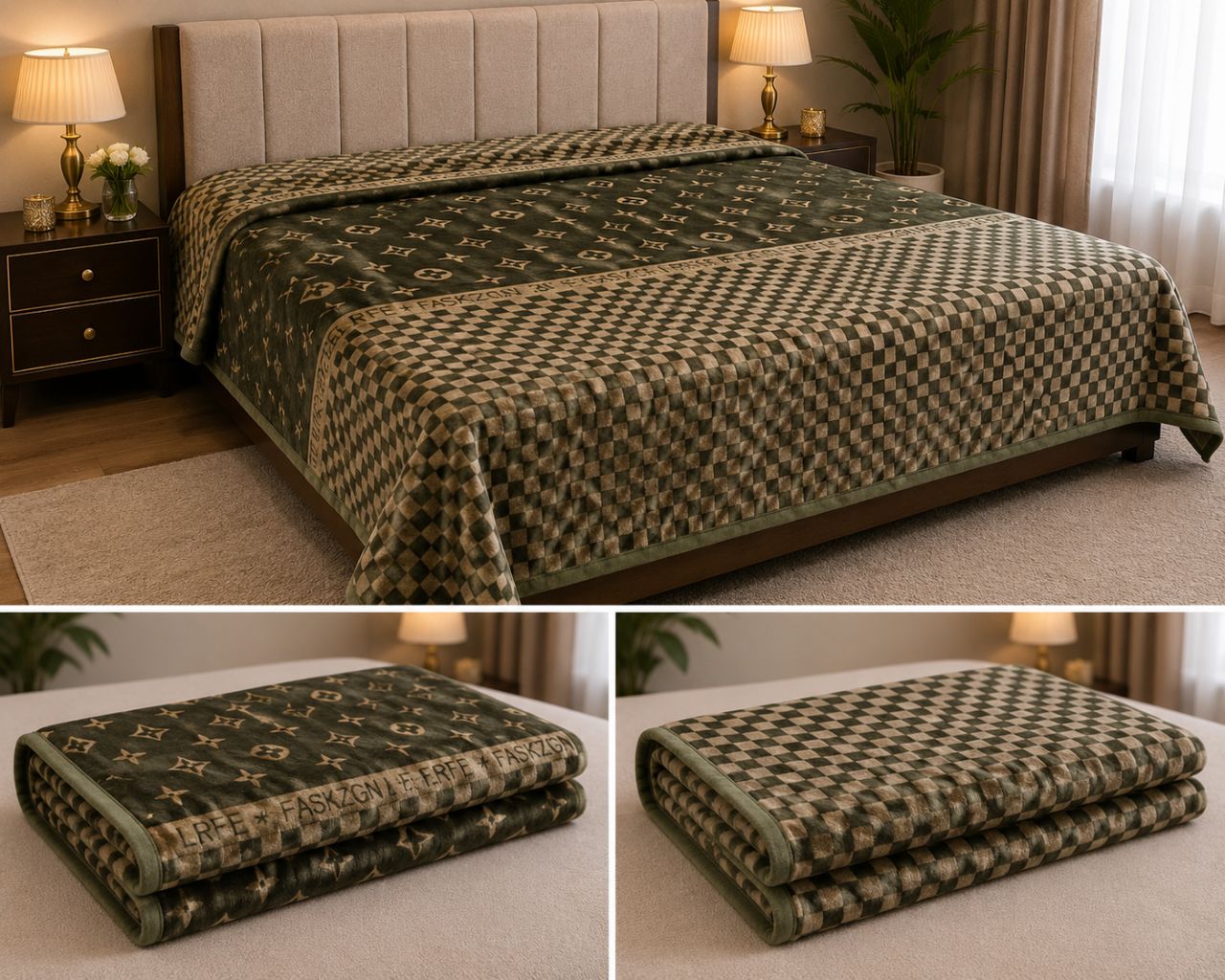 Reversible AC Double Bed Blanket – Premium Luxury Design view 3