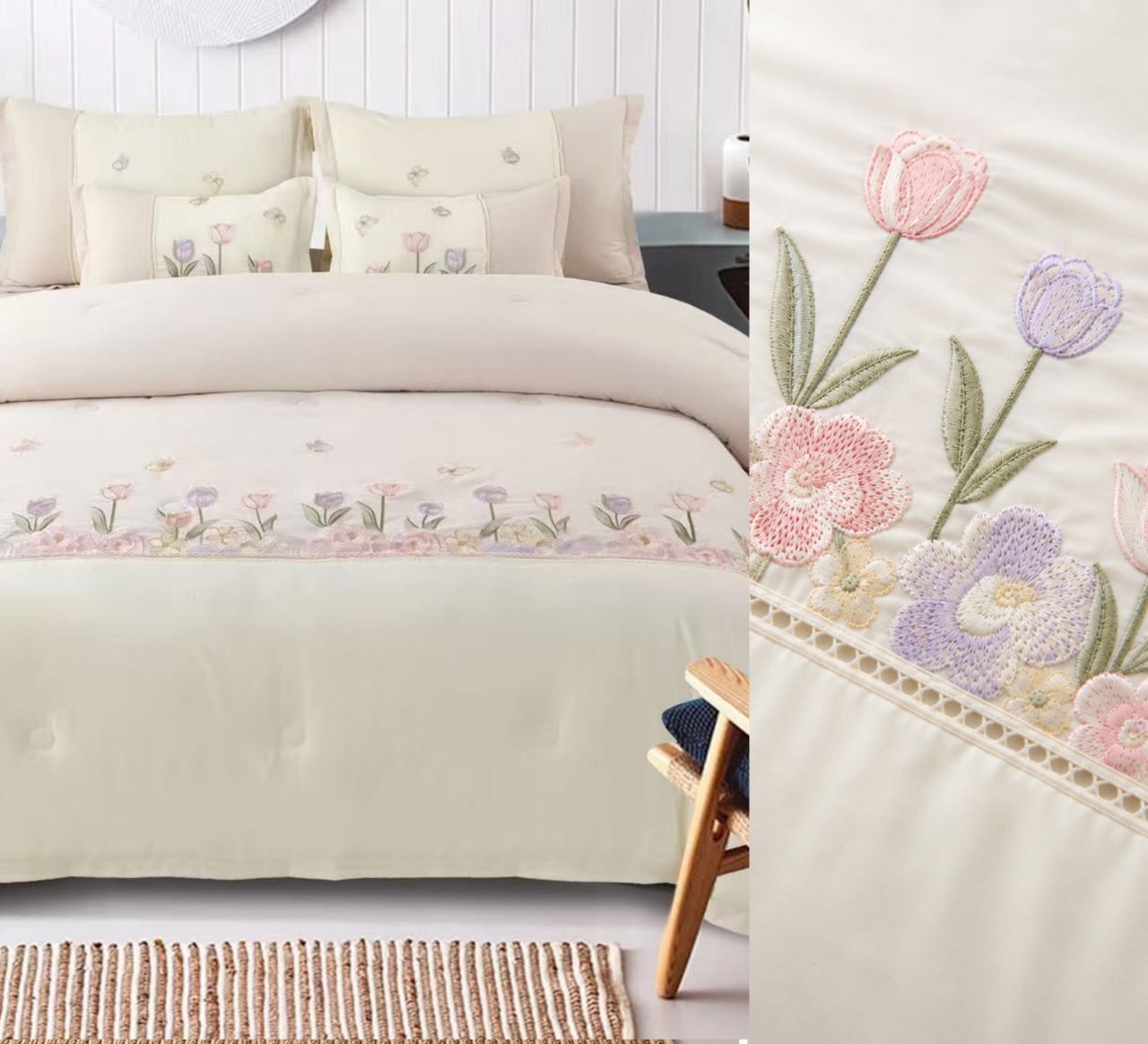 LUXURY EMBROIDERED 6 Pcs Comforter Set view 4