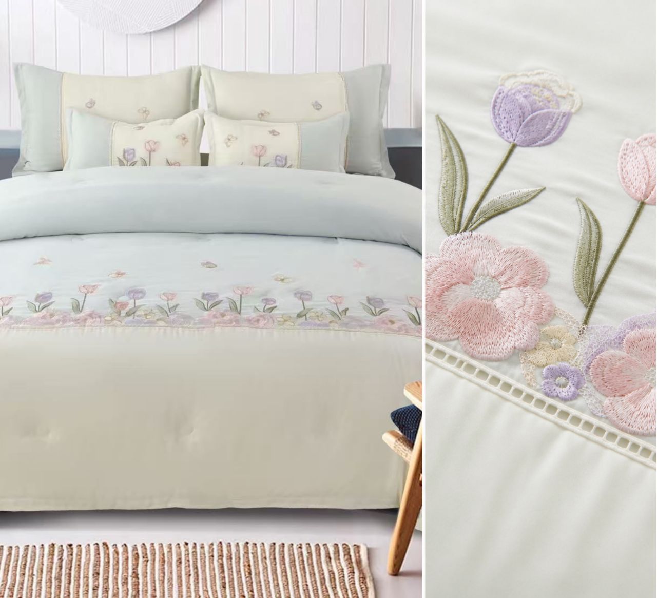 LUXURY EMBROIDERED 6 Pcs Comforter Set view 3