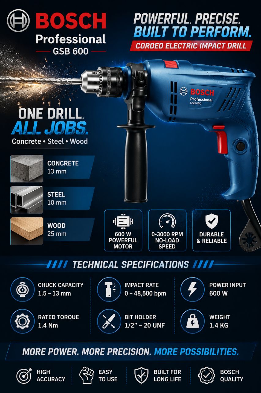 Bosch Professional GSB 600 Impact Drill