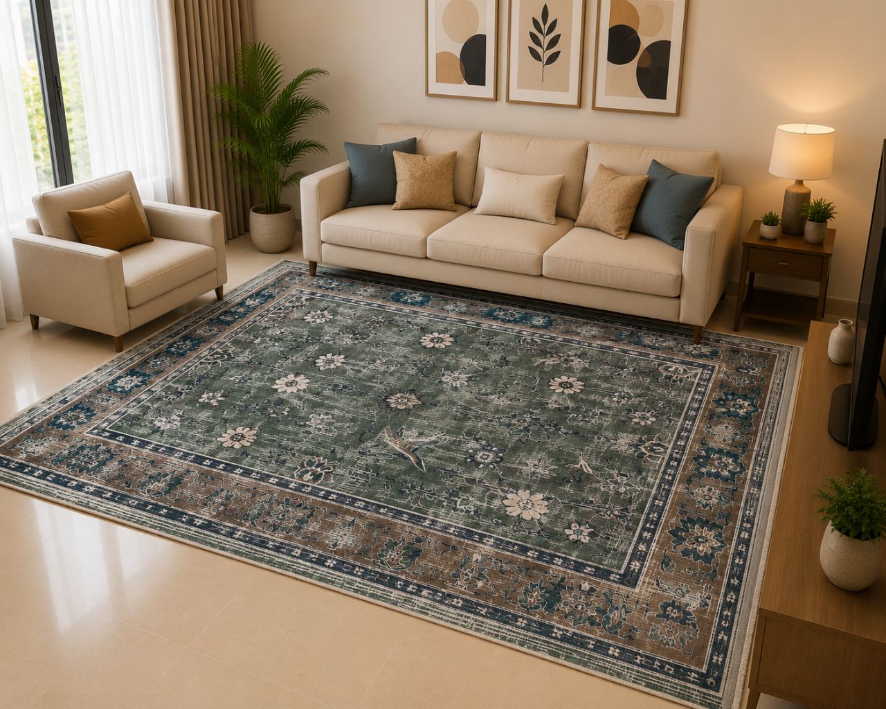 Luxury Persian Style Living Room Carpet – 8x12 ft: view 3
