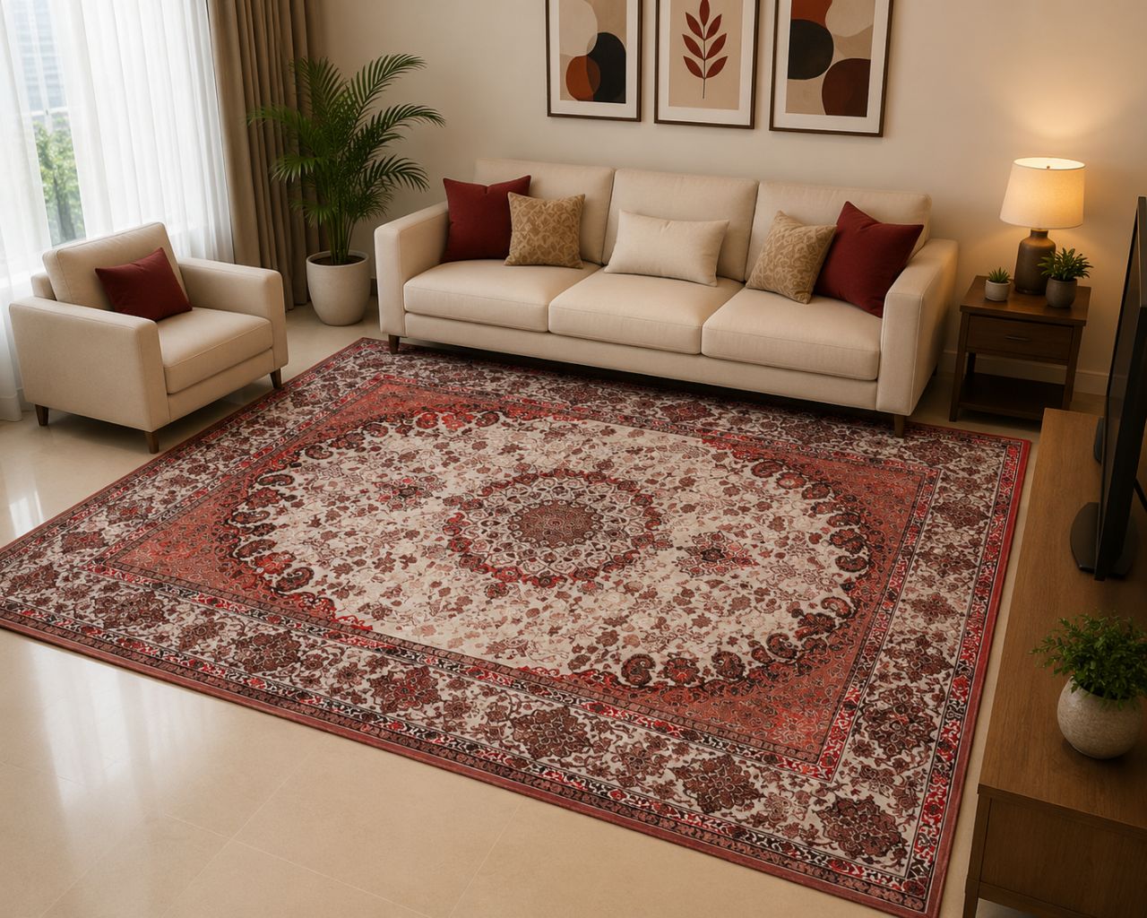 Luxury Persian Style Living Room Carpet – 8x12 ft: view 5