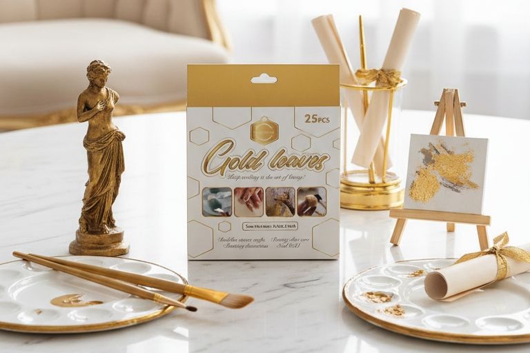 Golden Leaves Foils Flakes 25 Pcs view 3