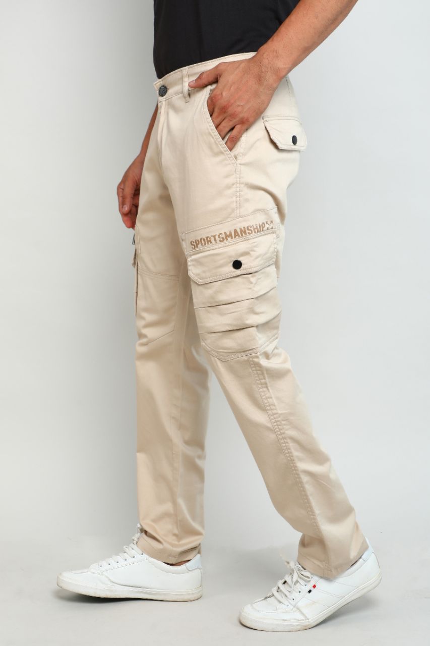 Khaki Cargo Pants view 2