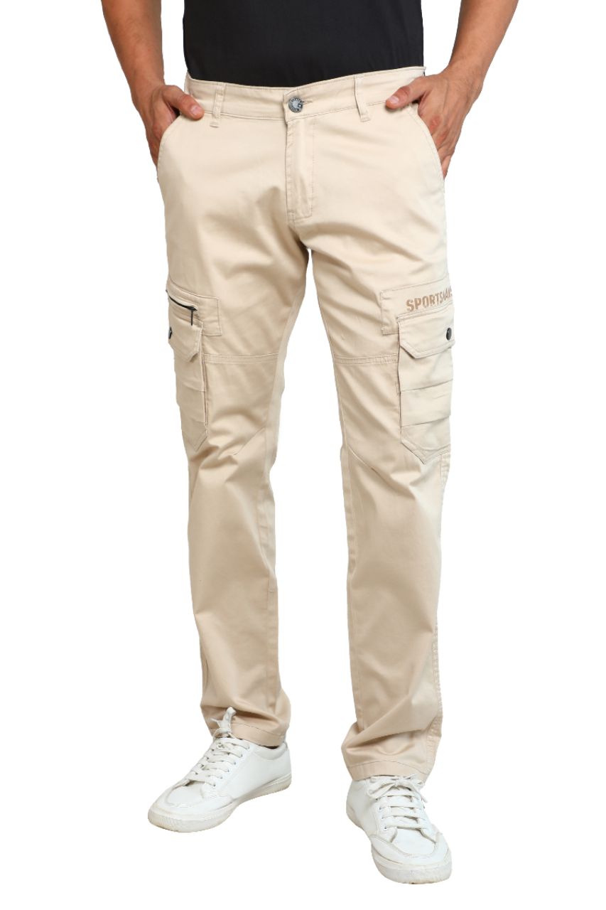 Khaki Cargo Pants view 3