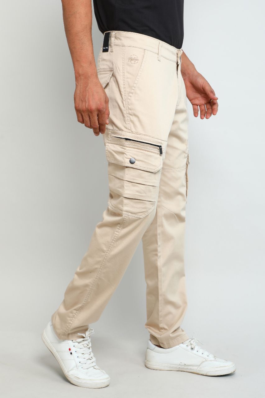 Khaki Cargo Pants view 4