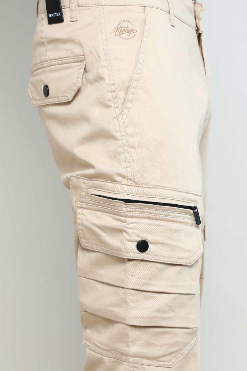 Khaki Cargo Pants view 7