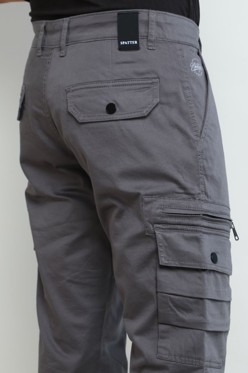 Grey Cargo Pants view 6