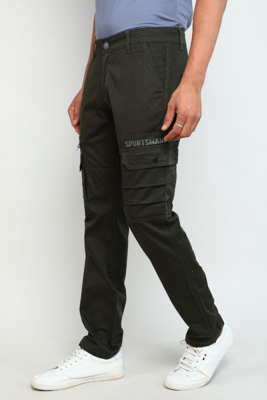 Olive Green Cargo Pants view 3
