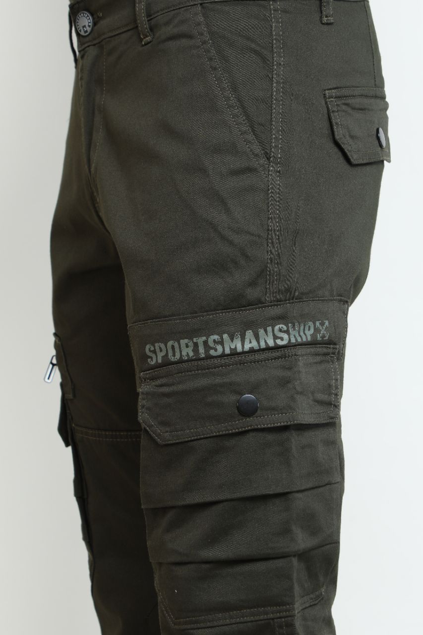 Olive Green Cargo Pants view 8
