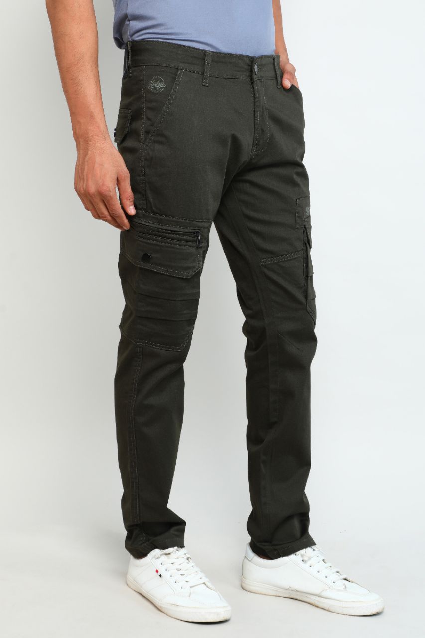 Olive Green Cargo Pants view 4
