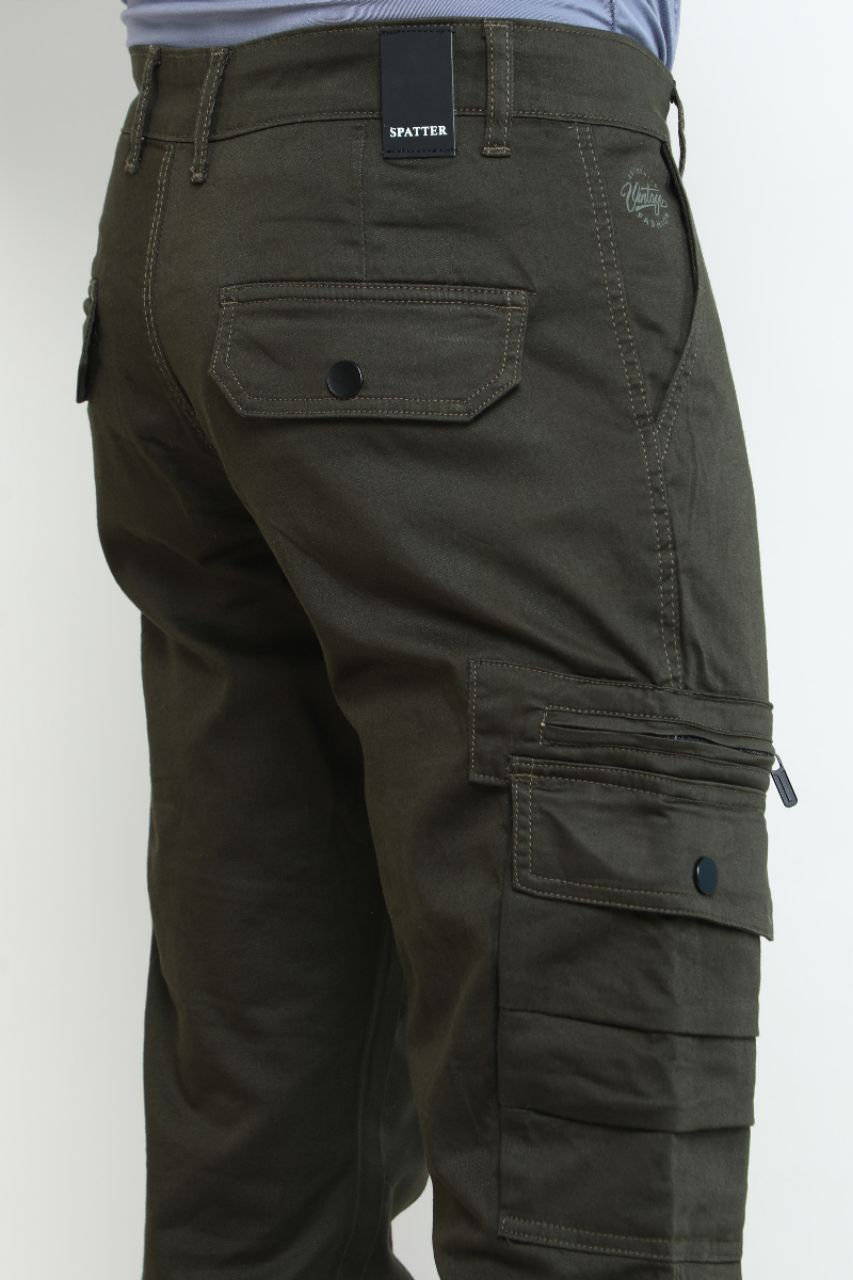 Olive Green Cargo Pants view 6