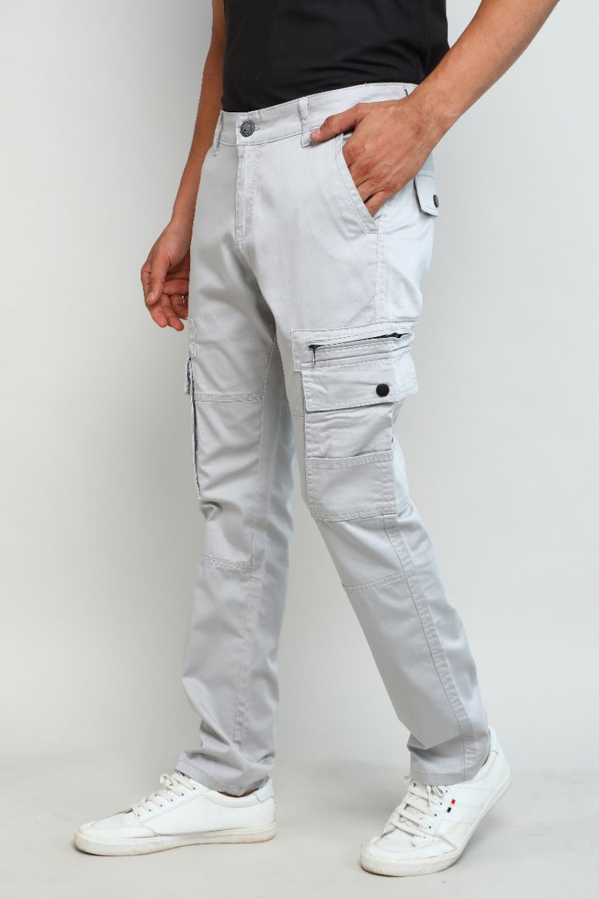 Light Grey Cargo Pants view 2