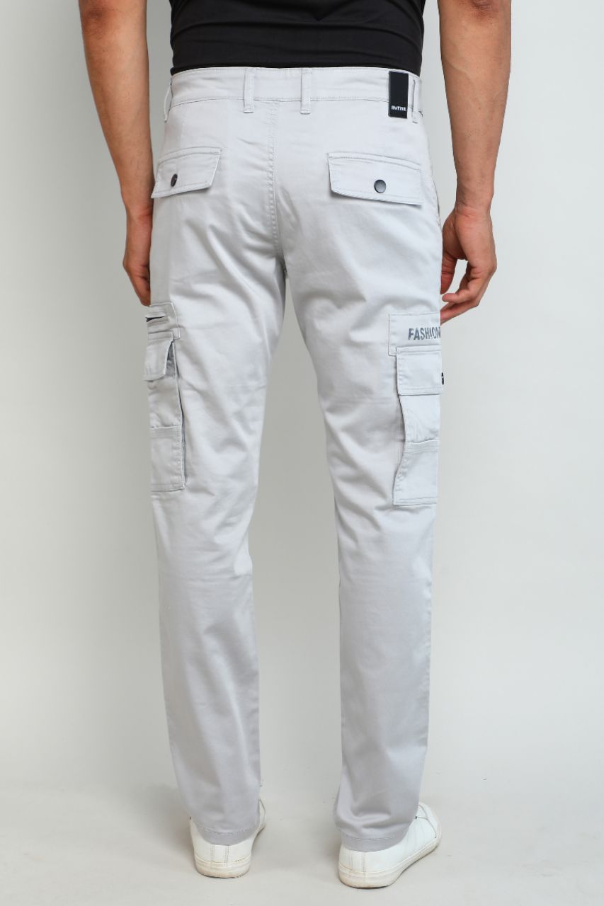 Light Grey Cargo Pants view 4