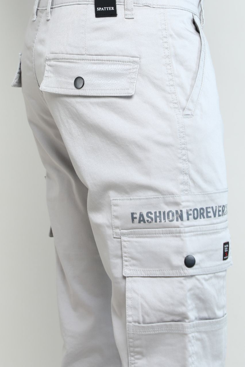 Light Grey Cargo Pants view 5