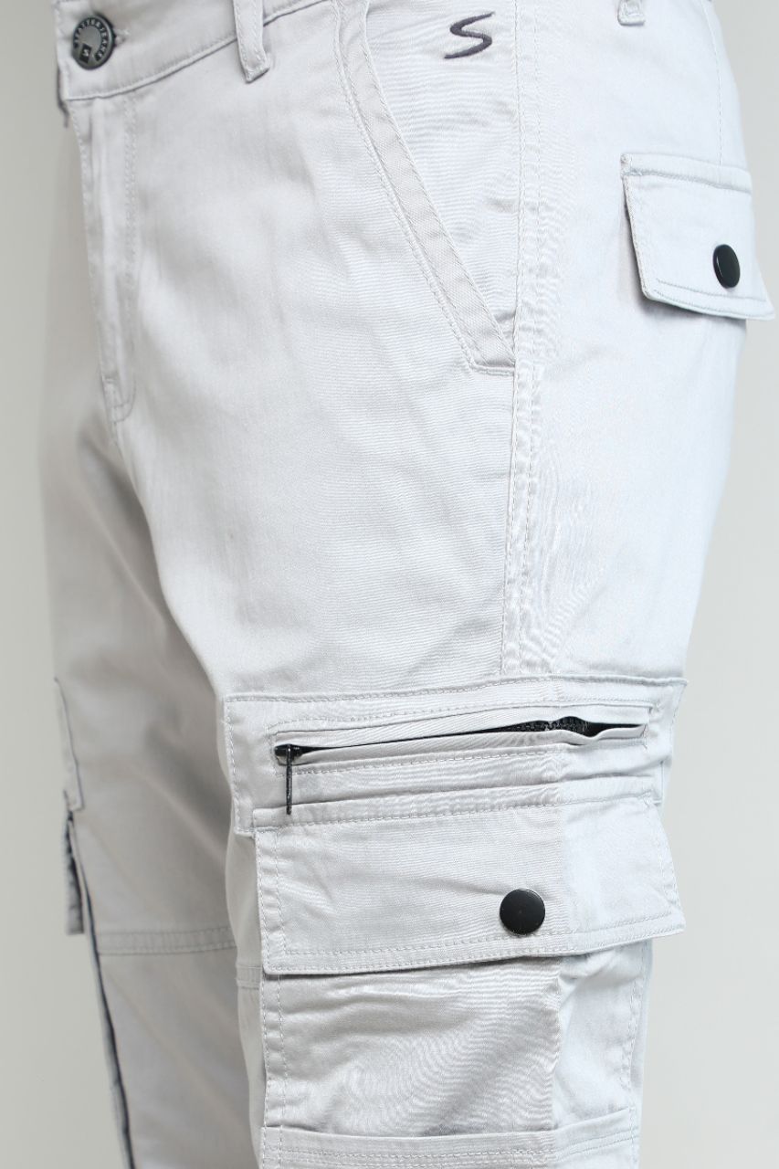 Light Grey Cargo Pants view 7