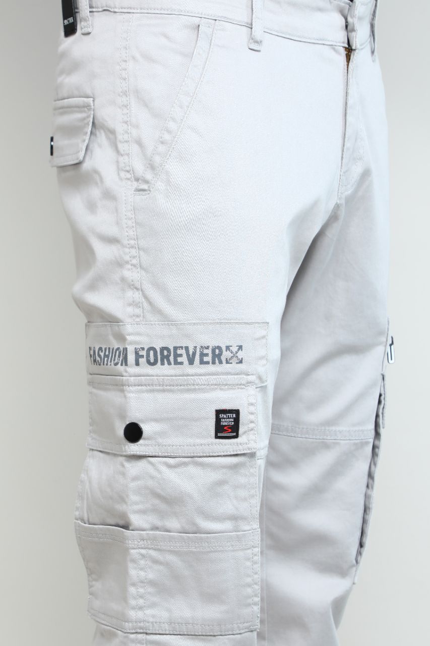 Light Grey Cargo Pants view 6