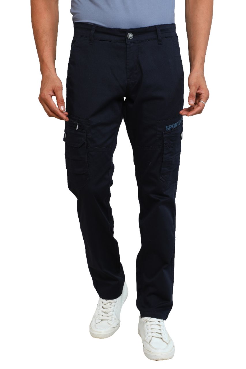 Navi Blue Cargo Pants view 2