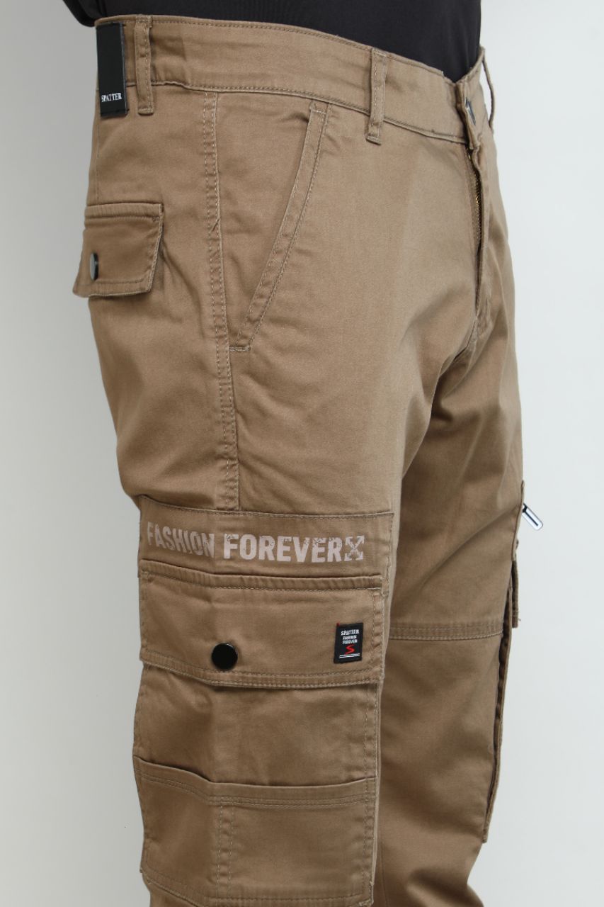 Sand Beige Cargo Pants view 5