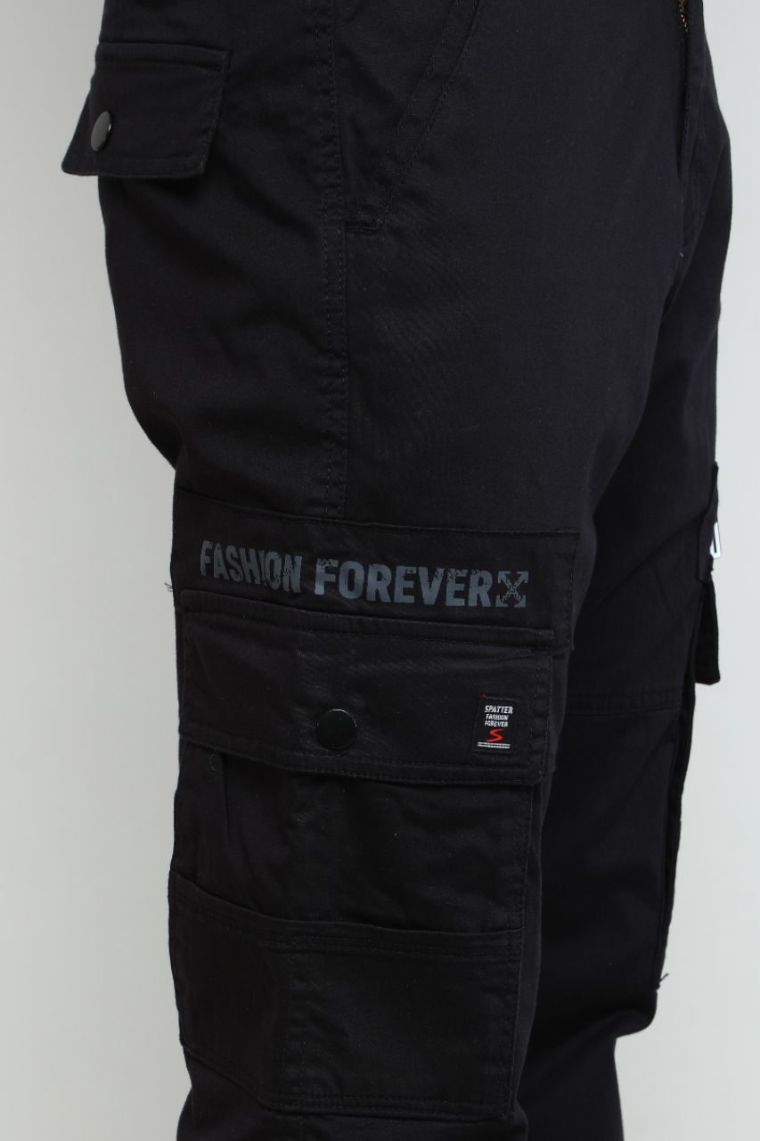 Z Black Cargo Pants view 5