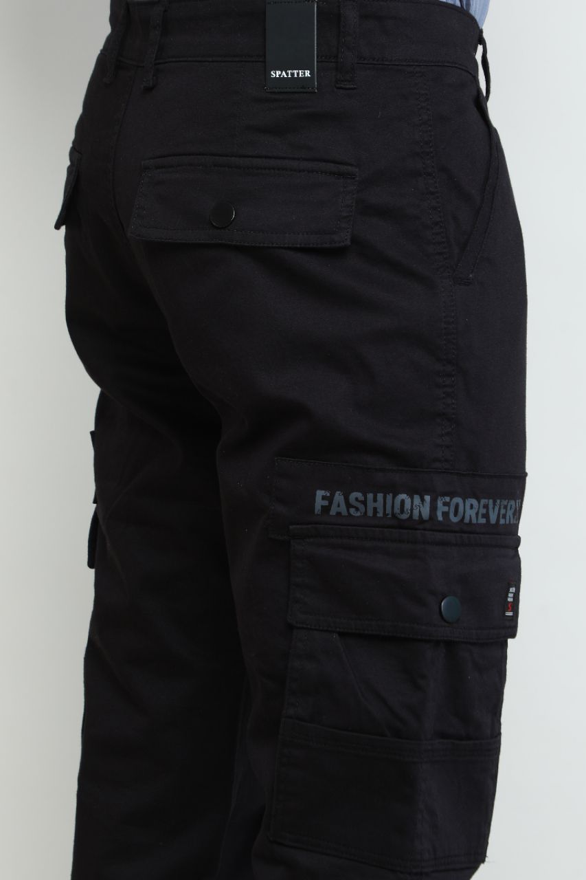 Z Black Cargo Pants view 6