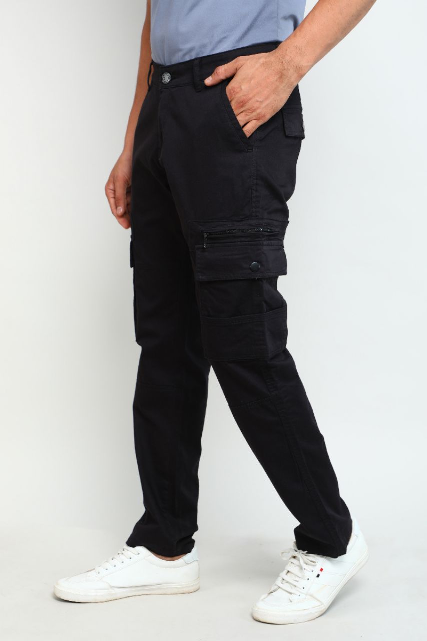 Z Black Cargo Pants view 3