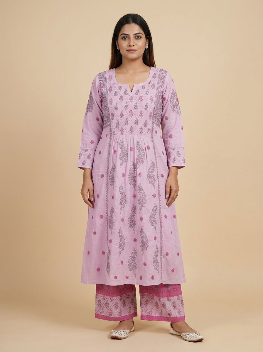 Chikankari Kurta Set by Bel Boota view 3