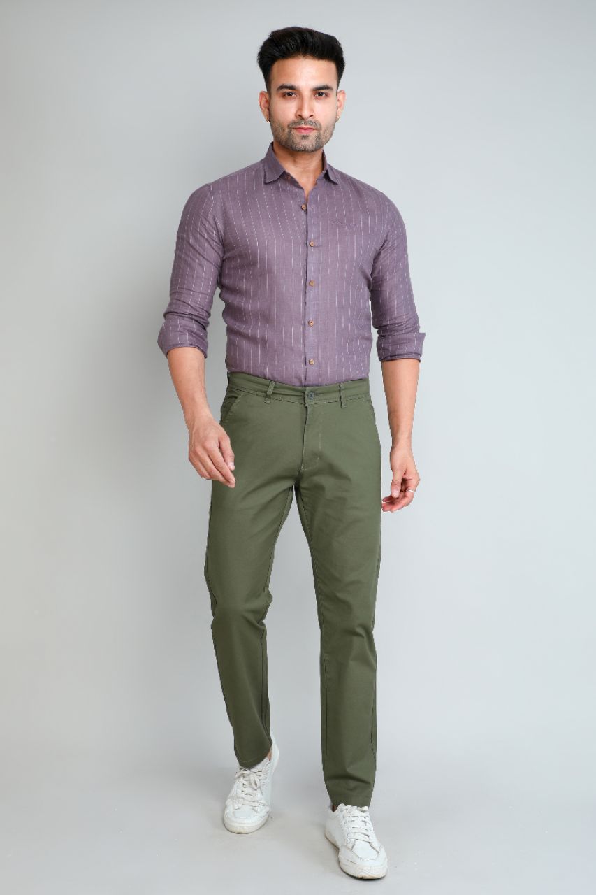 Olive Green Chinos Pants