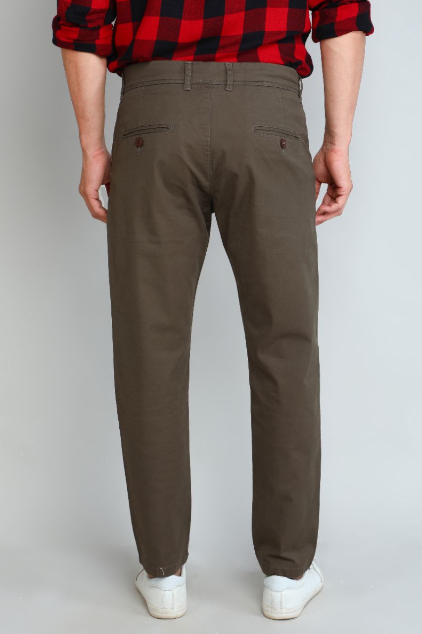 Dusty Olive Green Chinos Pants view 4