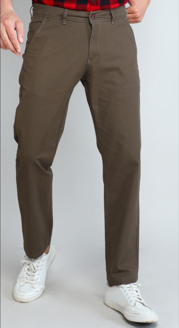 Dusty Olive Green Chinos Pants view 5