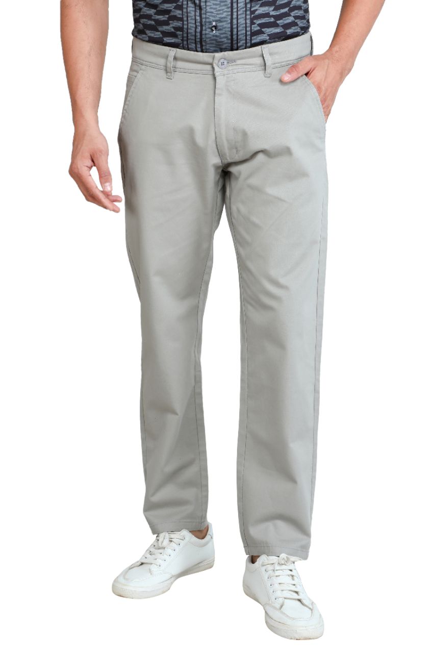 Grey Chinos Pants view 3