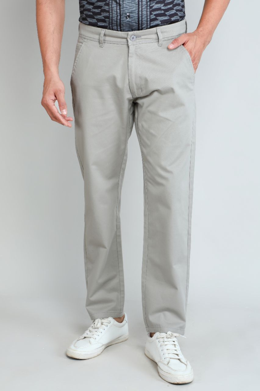 Grey Chinos Pants view 4