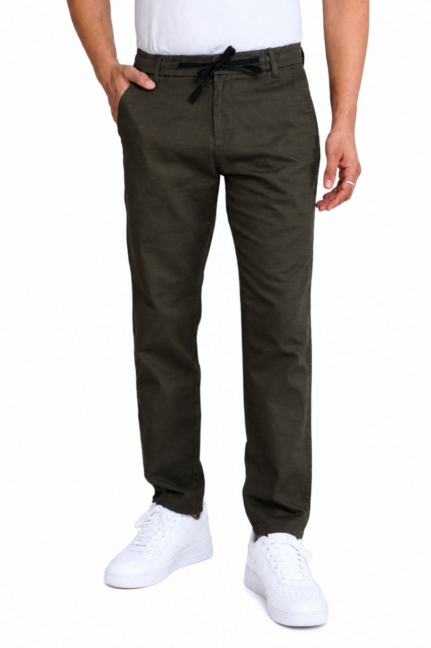 Olive Green Joggers Pants view 2